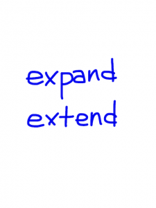 expand/extend　似た英単語/似ている英単語　画像