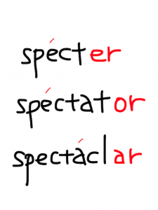 specter/spectator/spectacular　似た英単語/似ている英単語　画像