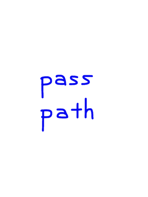 pass/path　似た英単語/似ている英単語　画像