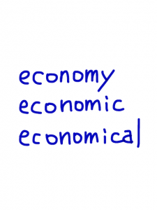 economy/economic/economical　似た英単語/似ている英単語　画像