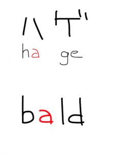 bald/bold　似た英単語/似ている英単語　画像