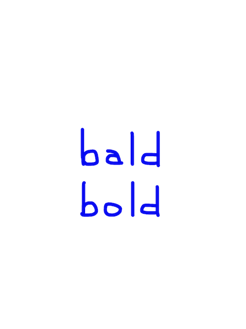 bald/bold　似た英単語/似ている英単語　画像