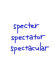 specter/spectator/spectacular　似た英単語/似ている英単語　画像