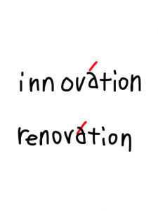 innovation/renovation　似た英単語/似ている英単語　画像