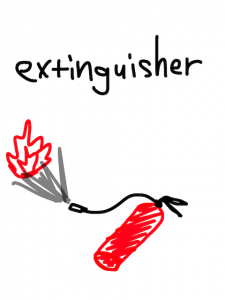 extinguish/distinguish　似た英単語/似ている英単語　画像