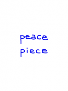 peace/piece 似た単語/似ている英単語　画像