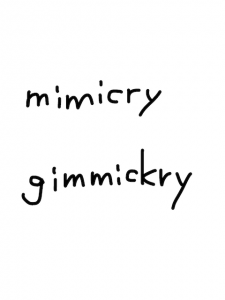 mimic/gimmick　似た英単語/似ている英単語　画像