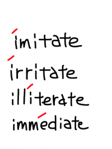 Imitate Irritate Illiterate Immediate Nitatango Com