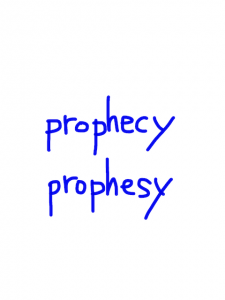 prophecy/prophesy　似た英単語/似ている英単語　画像