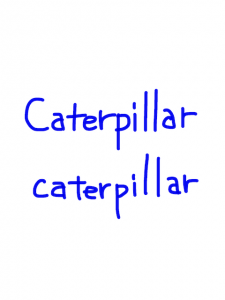 Caterpillar/caterpillar　似た英単語/似ている英単語　画像