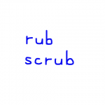 rub/scrub　似た英単語/似ている英単語　画像