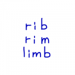 rib/rim/limb　似た英単語/似ている英単語　画像