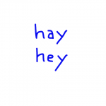 hay/hey　似た英単語/似ている英単語　画像