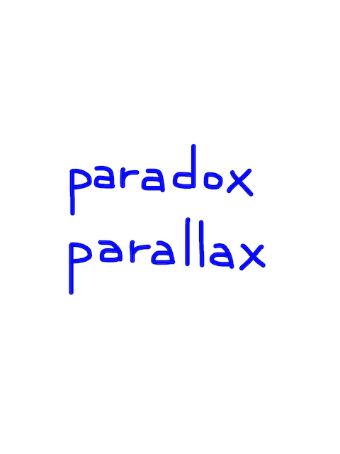 paradox/parallax　似た英単語/似ている英単語　画像