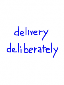delivery/deliberately　似た英単語/似ている英単語　画像