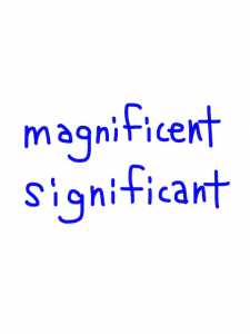 magnificent/significant　似た英単語/似ている英単語　画像