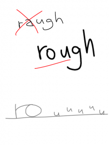 laugh/rough　似た英単語/似ている英単語　画像