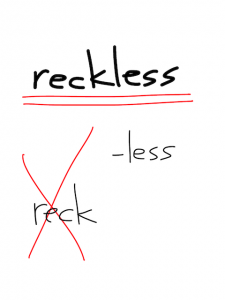 necklace/reckless　似た英単語/似ている英単語　画像