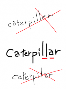 Caterpillar/caterpillar　似た英単語/似ている英単語　画像