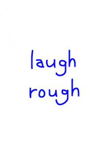 laugh/rough　似た英単語/似ている英単語　画像