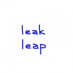 leak/leap　似た英単語/似ている英単語　画像