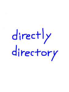 directly/directory　似た英単語/似ている英単語　画像