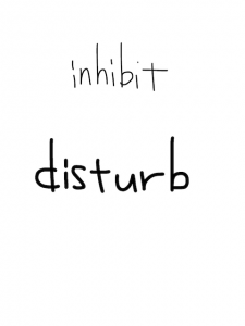 inhabit/inhibit　似た英単語/似ている英単語　画像