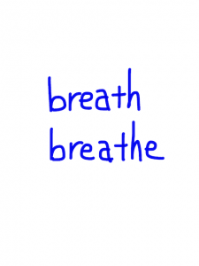 breath/breathe　似た英単語/似ている英単語　画像