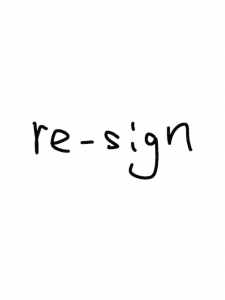 sign/resign　似た英単語/似ている英単語　画像