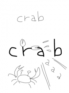 club/crab　似た英単語/似ている英単語　画像