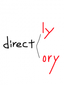 directly/directory　似た英単語/似ている英単語　画像