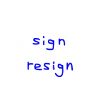 sign/resign　似た英単語/似ている英単語　画像