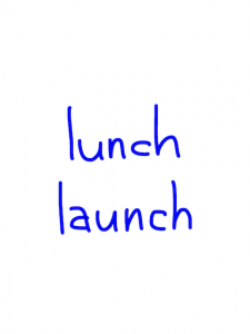 lunch/launch　似た英単語/似ている英単語　画像