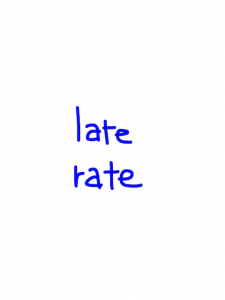 late/rate　似た英単語/似ている英単語　画像