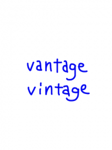 vantage/vintage　似た英単語/似ている英単語　画像