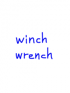 winch/wrench　似た英単語/似ている英単語　画像