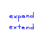 expand/extend　似た英単語/似ている英単語　画像