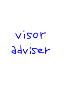 visor/adviser　似た英単語/似ている英単語　画像