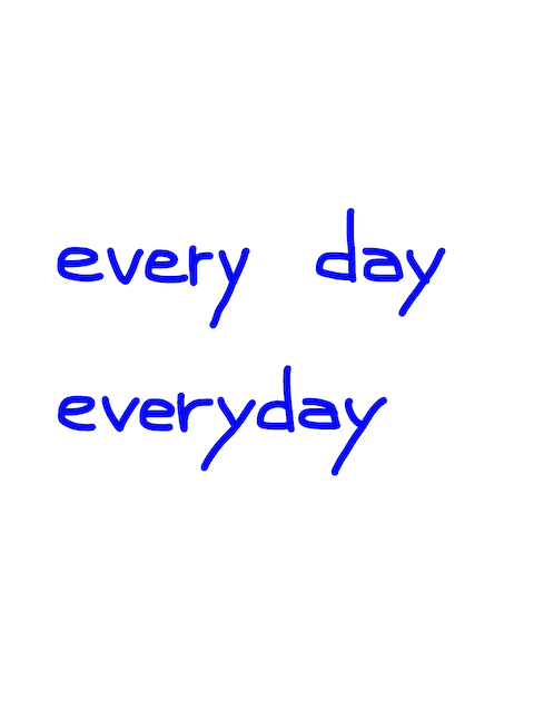 every day/everyday　似た英単語/似ている英単語　画像