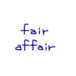 fair/affair　似た英単語/似ている英単語　画像