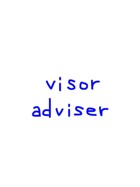 visor/adviser　似た英単語/似ている英単語　画像