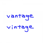 vantage/vintage　似た英単語/似ている英単語　画像