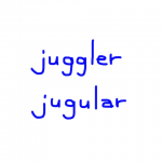 juggler/jugular　似た英単語/似ている英単語　画像