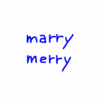 marry/merry　似た英単語/似ている英単語　画像