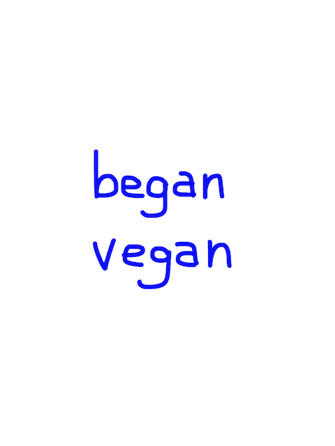 began/vegan　似た英単語/似ている英単語　画像