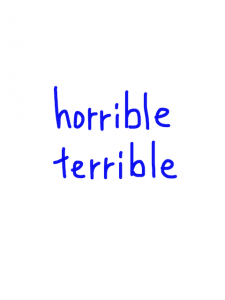 horrible/terrible　似た英単語/似ている英単語　画像