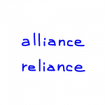alliance/reliance　似た英単語/似ている英単語　画像