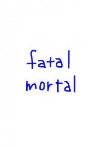 fatal/mortal　似た英単語/似ている英単語　画像