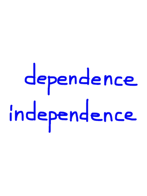 dependence/independence　似た英単語/似ている英単語　画像