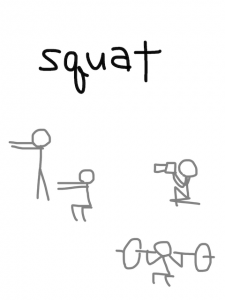 squad/squat　似た英単語/似ている英単語　画像